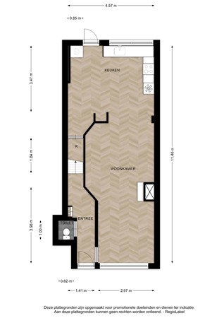 Floorplan - Jacob van Deventerstraat 39, 7412 ES Deventer